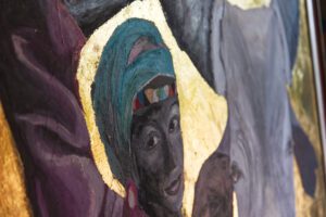 Detailaufnahme von Raya-Azebo, essenziell für Menschen im Atelier von Heinrich Hermann Krüger